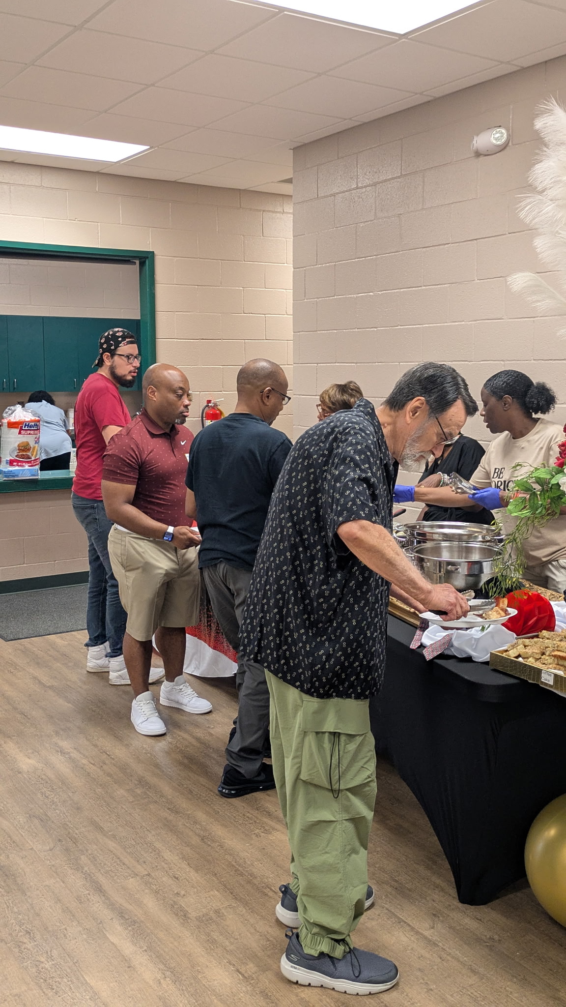 Buffet service during an event at BYCC